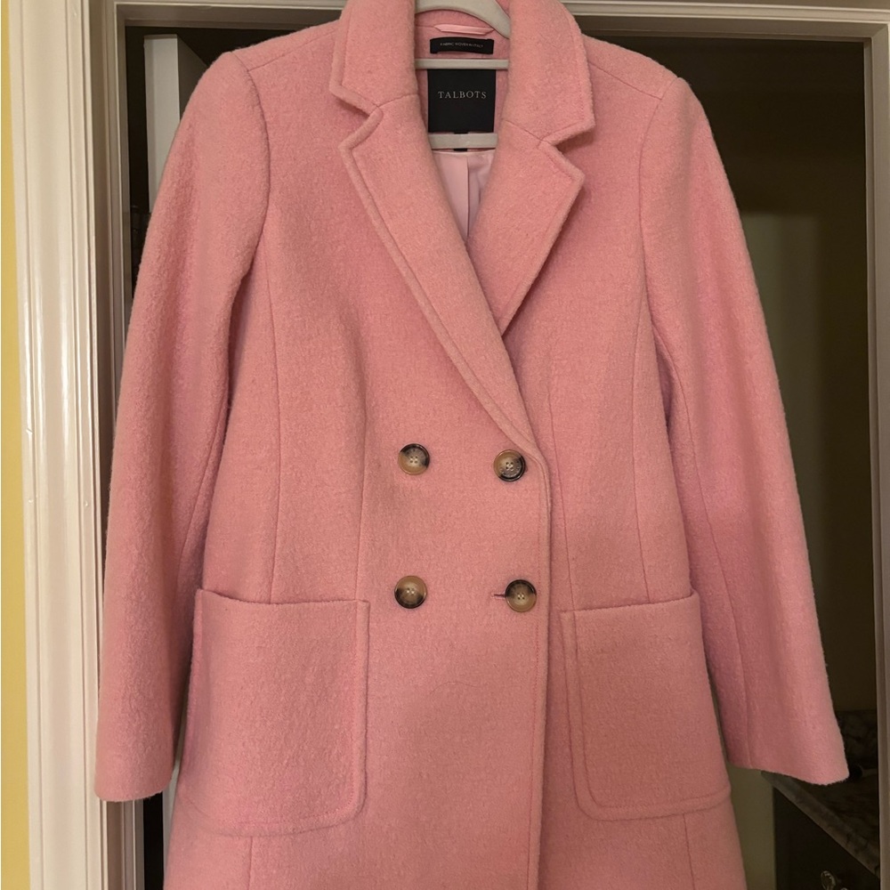 Talbots Pink Double-Breasted Coat